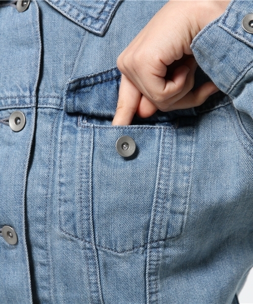 CIAOPANIC TYPY（チャオパニックティピー）の「綿麻デニムGジャン（デニムジャケット・レディース・インディゴブルー・FREE）」の7枚目の写真