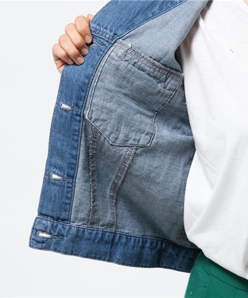 CIAOPANIC TYPY（チャオパニックティピー）の「綿麻デニムGジャン（デニムジャケット・レディース・インディゴブルー・FREE）」の8枚目の写真