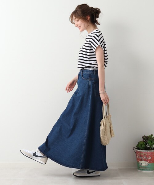 DRESKIP(ドレスキップ)の「◆【USAコットン100%/洗える】フレンチスリーブTシャツ(Tシャツ/カットソー・レディース・ライトベージュ/ブラック系2/グレー系その他/ダークオレンジ/オフホワイト・02/04/03)」の15枚目の写真