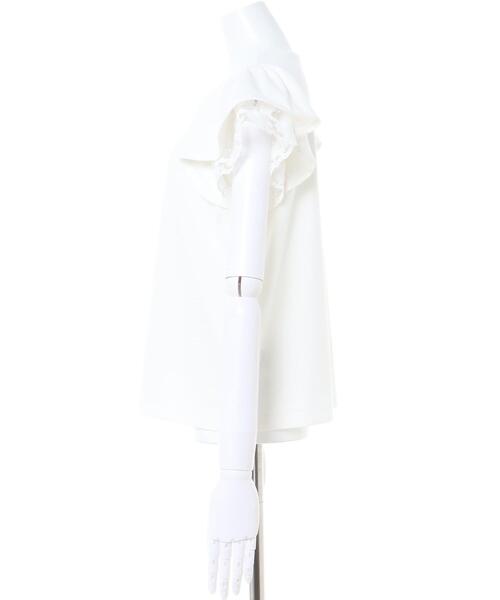 INGNI（イング）の「袖レースフリルTシャツ（Tシャツ/カットソー・レディース・ブラック/オフホワイト/オレンジ/グリーン/グレー系その他・M）」の7枚目の写真