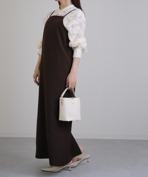 sakishimatokyo(サキシマトーキョー)の「ペンシルキャミワンピース(ワンピース・レディース・ブラック/ブラウン/アイボリー/ボルドー・FREE)」の11枚目の写真