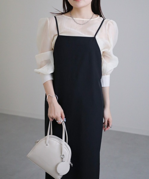 sakishimatokyo(サキシマトーキョー)の「ペンシルキャミワンピース(ワンピース・レディース・ブラック/ブラウン/アイボリー/ボルドー・FREE)」の12枚目の写真