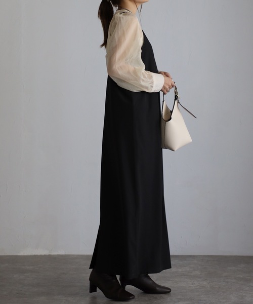 sakishimatokyo(サキシマトーキョー)の「ペンシルキャミワンピース(ワンピース・レディース・ブラック/ブラウン/アイボリー/ボルドー・FREE)」の16枚目の写真