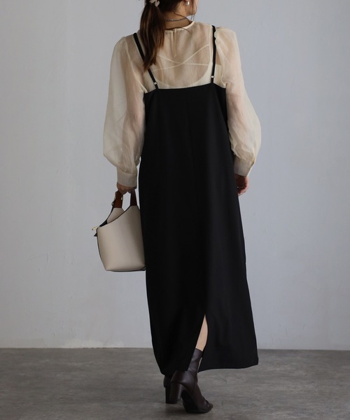 sakishimatokyo(サキシマトーキョー)の「ペンシルキャミワンピース(ワンピース・レディース・ブラック/ブラウン/アイボリー/ボルドー・FREE)」の17枚目の写真