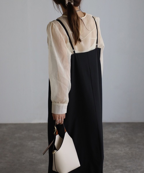 sakishimatokyo(サキシマトーキョー)の「ペンシルキャミワンピース(ワンピース・レディース・ブラック/ブラウン/アイボリー/ボルドー・FREE)」の20枚目の写真