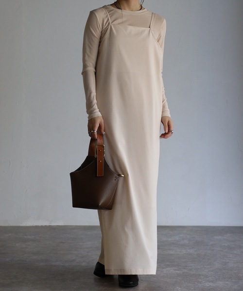sakishimatokyo(サキシマトーキョー)の「ペンシルキャミワンピース(ワンピース・レディース・ブラック/ブラウン/アイボリー/ボルドー・FREE)」の21枚目の写真