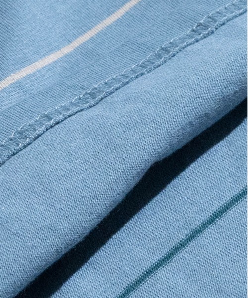 JOHN'S CLOSET（ジョンズクローゼット）の「【i】天竺 ピンボーダー半袖Tシャツ（Tシャツ/カットソー・メンズ・ブラウン/サックスブルー/グリーン・LARGE/MEDIUM/X-LARGE）」の7枚目の写真