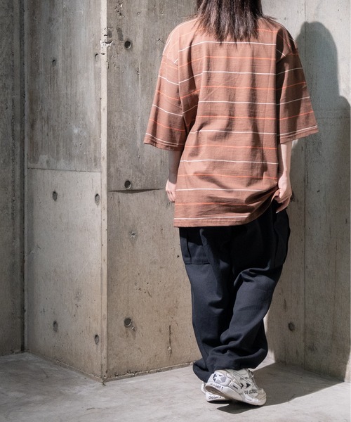 JOHN'S CLOSET（ジョンズクローゼット）の「【i】天竺 ピンボーダー半袖Tシャツ（Tシャツ/カットソー・メンズ・ブラウン/サックスブルー/グリーン・LARGE/MEDIUM/X-LARGE）」の15枚目の写真