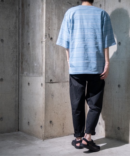 JOHN'S CLOSET（ジョンズクローゼット）の「【i】天竺 ピンボーダー半袖Tシャツ（Tシャツ/カットソー・メンズ・ブラウン/サックスブルー/グリーン・LARGE/MEDIUM/X-LARGE）」の12枚目の写真