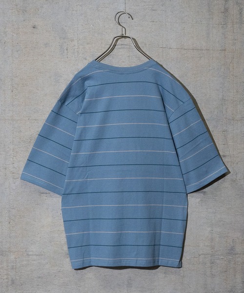 JOHN'S CLOSET（ジョンズクローゼット）の「【i】天竺 ピンボーダー半袖Tシャツ（Tシャツ/カットソー・メンズ・ブラウン/サックスブルー/グリーン・LARGE/MEDIUM/X-LARGE）」の16枚目の写真