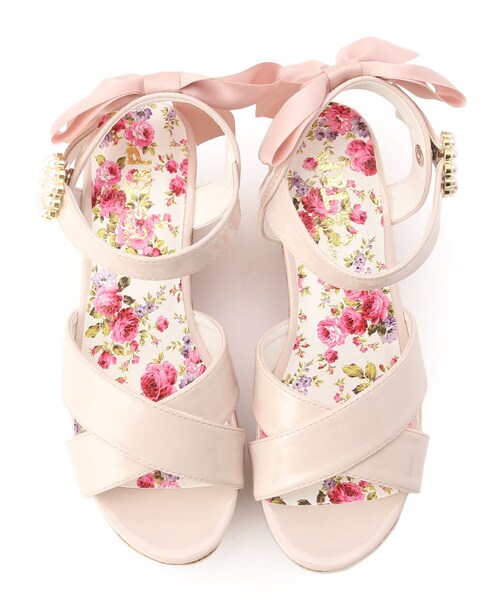 cs T&P(シーエスティーアンドピー)の「リボン付きコルクサンダル(サンダル・レディース・ホワイト系2/ブラック系1/ピンク系6/その他・S/M/L/LL)」の11枚目の写真