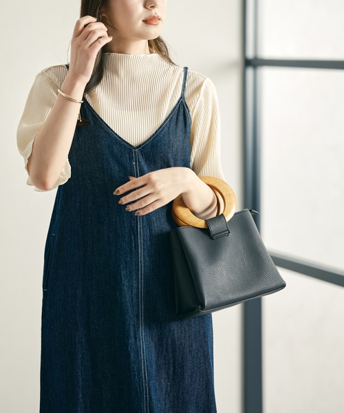 acro（アクロ）の「2waｙハイネックメロープリーツ5分袖トップス/AC1427（Tシャツ/カットソー・レディース・グリーン/ベージュ/オレンジ/ブラック/ブラウン/グレー/ホワイト/ピンク・ﾌﾘ-）」の13枚目の写真