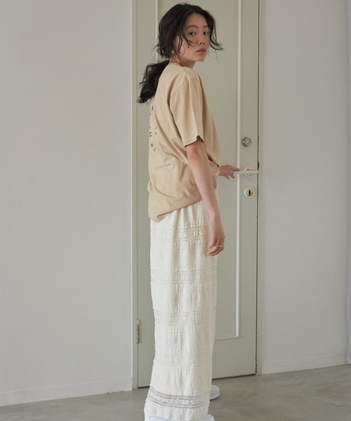 CREDONA（クレドナ）の「バックサークルロゴTee（Tシャツ/カットソー・レディース・ネイビー/オフホワイト/クリーム・FREE）」の13枚目の写真