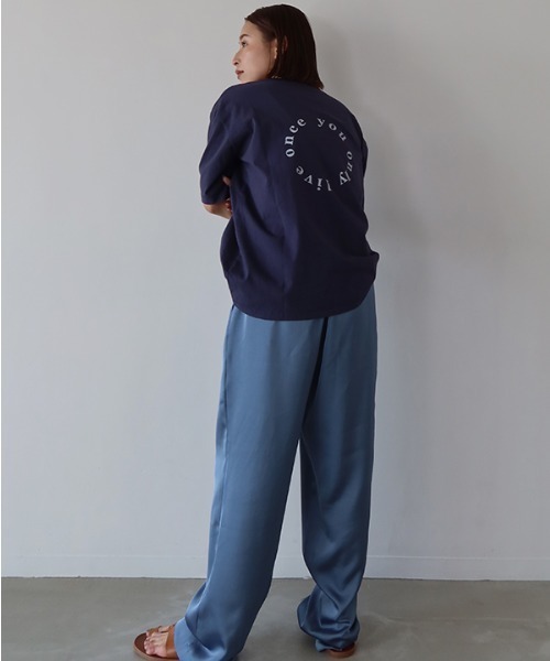 CREDONA（クレドナ）の「バックサークルロゴTee（Tシャツ/カットソー・レディース・ネイビー/オフホワイト/クリーム・FREE）」の18枚目の写真