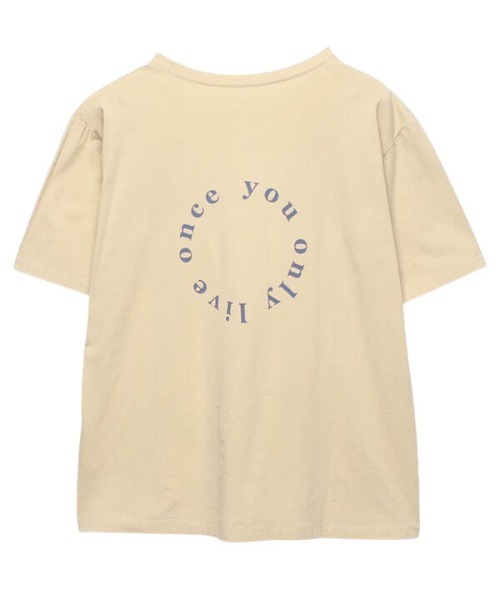 CREDONA（クレドナ）の「バックサークルロゴTee（Tシャツ/カットソー・レディース・ネイビー/オフホワイト/クリーム・FREE）」の21枚目の写真