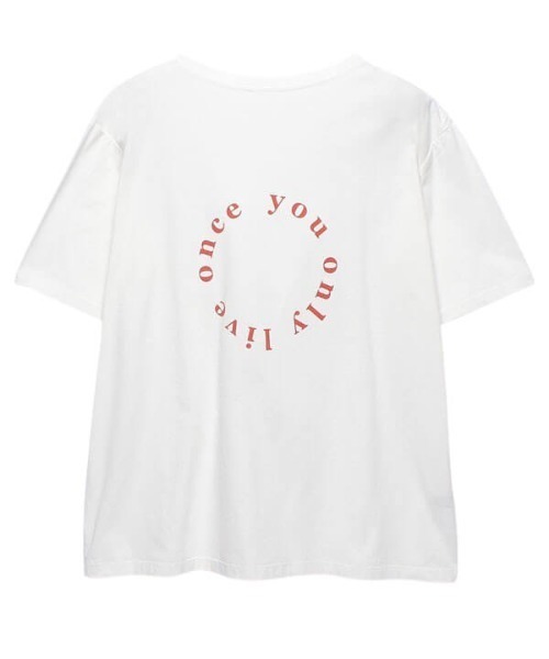 CREDONA（クレドナ）の「バックサークルロゴTee（Tシャツ/カットソー・レディース・ネイビー/オフホワイト/クリーム・FREE）」の22枚目の写真