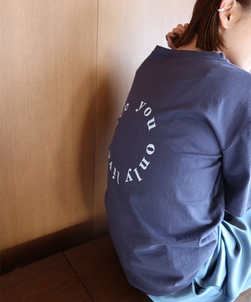 CREDONA（クレドナ）の「バックサークルロゴTee（Tシャツ/カットソー・レディース・ネイビー/オフホワイト/クリーム・FREE）」の15枚目の写真