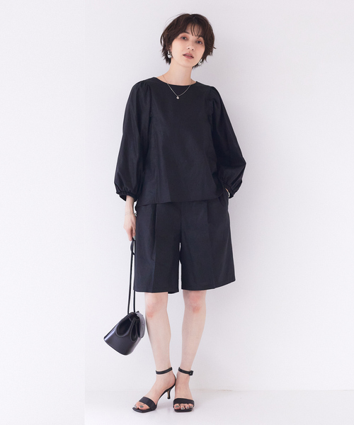 Rouge vif(ルージュヴィフ)の「【セットアップ対応】コーティングウォッシュブラウス(シャツ/ブラウス・レディース・チャコールグレー/ブラック・フリー)」の6枚目の写真