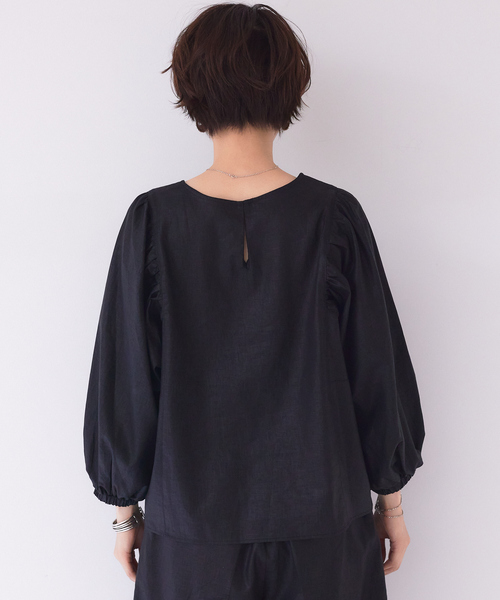 Rouge vif(ルージュヴィフ)の「【セットアップ対応】コーティングウォッシュブラウス(シャツ/ブラウス・レディース・チャコールグレー/ブラック・フリー)」の10枚目の写真