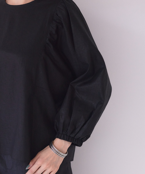 Rouge vif(ルージュヴィフ)の「【セットアップ対応】コーティングウォッシュブラウス(シャツ/ブラウス・レディース・チャコールグレー/ブラック・フリー)」の13枚目の写真