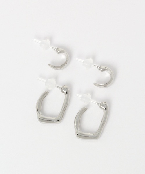 LAKOLE(ラコレ)の「変形デザイン樹脂ポストピアス4点SET / 298752(ピアス(両耳用)・レディース・その他1/その他2・FREE)」の1枚目の写真