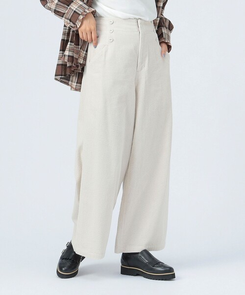 BEAMS HEART（ビームスハート）の「サイドボタン コーデュロイパンツ（その他パンツ・レディース・ネイビー/グリーン/ライトベージュ/カーキ/チャコールグレー/ブルー・SMALL/MEDIUM）」の20枚目の写真