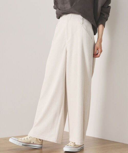 BEAMS HEART（ビームスハート）の「サイドボタン コーデュロイパンツ（その他パンツ・レディース・ネイビー/グリーン/ライトベージュ/カーキ/チャコールグレー/ブルー・SMALL/MEDIUM）」の10枚目の写真