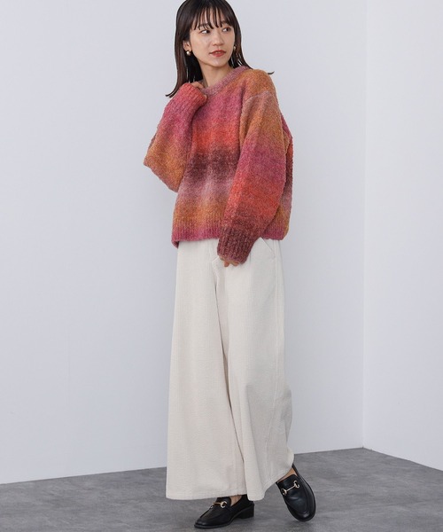 BEAMS HEART（ビームスハート）の「サイドボタン コーデュロイパンツ（その他パンツ・レディース・ネイビー/グリーン/ライトベージュ/カーキ/チャコールグレー/ブルー・SMALL/MEDIUM）」の11枚目の写真