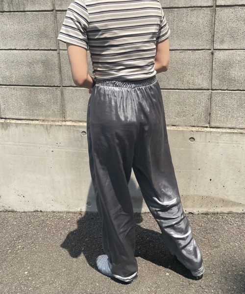 DuKKah(デュカ)の「Dukkah/【WEB限定】【低身長向け】コットンストライプTシャツ(Tシャツ/カットソー・レディース・ホワイト系その他5/イエロー系その他6/レッド系その他5・X-SMALL)」の6枚目の写真