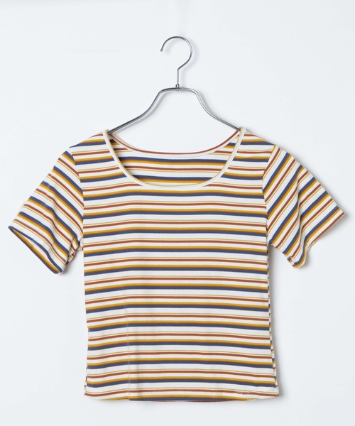 DuKKah(デュカ)の「Dukkah/【WEB限定】【低身長向け】コットンストライプTシャツ(Tシャツ/カットソー・レディース・ホワイト系その他5/イエロー系その他6/レッド系その他5・X-SMALL)」の10枚目の写真