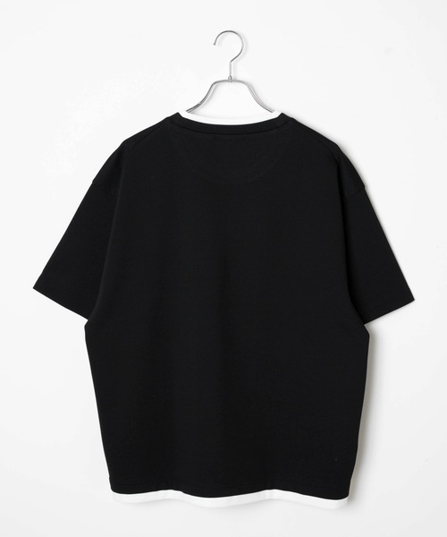 WEGO(ウィゴー)の「WEGO/フェイクレイヤードBIG T(Tシャツ/カットソー・メンズ・ホワイト/ブラック・MEDIUM/LARGE)」の3枚目の写真