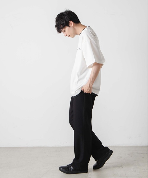WEGO(ウィゴー)の「WEGO/フェイクレイヤードBIG T(Tシャツ/カットソー・メンズ・ホワイト/ブラック・MEDIUM/LARGE)」の15枚目の写真