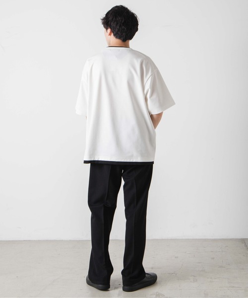WEGO(ウィゴー)の「WEGO/フェイクレイヤードBIG T(Tシャツ/カットソー・メンズ・ホワイト/ブラック・MEDIUM/LARGE)」の16枚目の写真