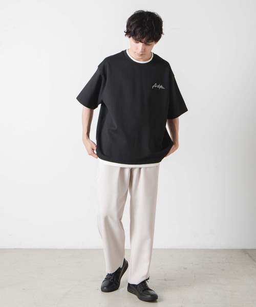 WEGO(ウィゴー)の「WEGO/フェイクレイヤードBIG T(Tシャツ/カットソー・メンズ・ホワイト/ブラック・MEDIUM/LARGE)」の19枚目の写真