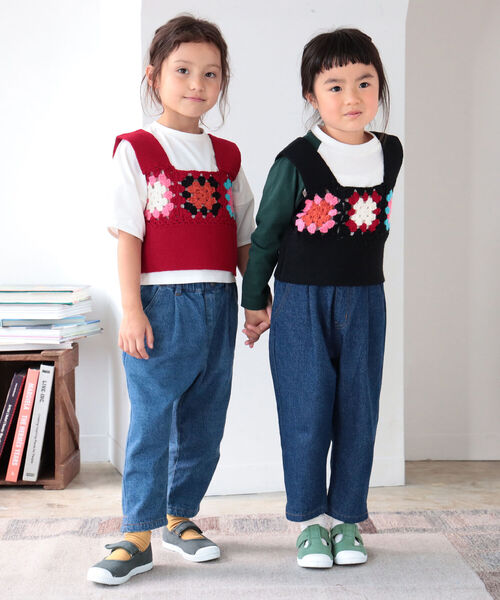 B:MING by BEAMS(ビーミングバイビームス)の「B:MING by BEAMS / タックデニムパンツ(110~160cm)(デニムパンツ・キッズ・インディゴブルー/ブルー・110/120/130/140/150/160)」の3枚目の写真
