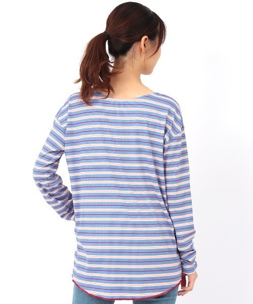 チチカカ（チチカカ）の「リブインナーロングＴシャツ（Tシャツ/カットソー・レディース・その他1/アイボリー/ブラック・FREE）」の12枚目の写真