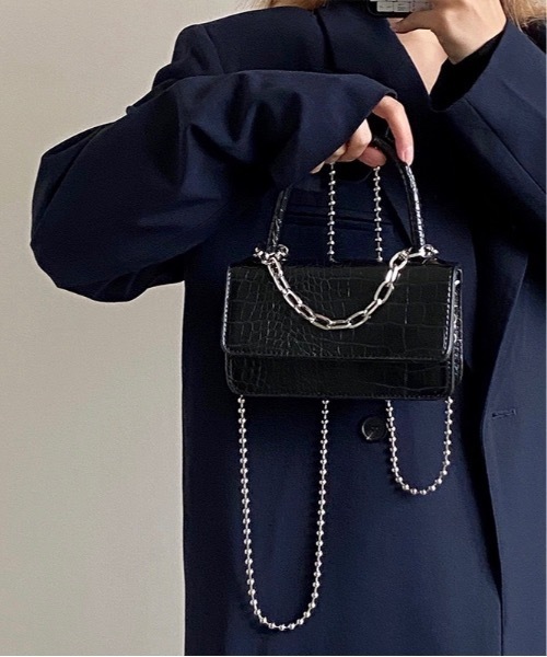 Burner(バーナー)の「【OKUOKU 0909】クロコ風 チェーンショルダーバッグ / oku-bag-496-18(ショルダーバッグ・レディース・その他1・FREE)」の1枚目の写真