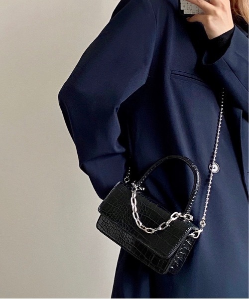 Burner(バーナー)の「【OKUOKU 0909】クロコ風 チェーンショルダーバッグ / oku-bag-496-18(ショルダーバッグ・レディース・その他1・FREE)」の9枚目の写真