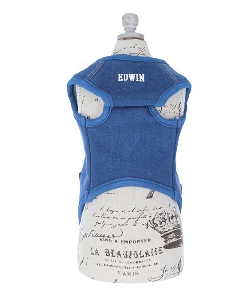 EDWIN（エドウィン）の「EDWIN/デニム風ボアベスト（ペットウェア・メンズ・ネイビー/ブルー・XS/M/S/L/2L/3L）」の6枚目の写真