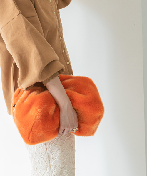 セール】【A POINT ETC/アポワン】 フェイクファー2WAY BAG