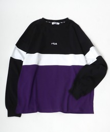 FILA（フィラ）の「FILA（フィラ）ブランドロゴ刺繍・袖プリントロンT/別注（Tシャツ/カットソー・メンズ）」