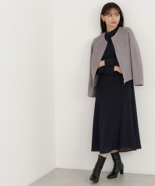 NATURAL BEAUTY BASIC（ナチュラルビューティーベーシック）の「フェイクスエードブルゾン（ブルゾン・レディース・グレー/ベージュ/ブラウン・SMALL/MEDIUM）」の12枚目の写真