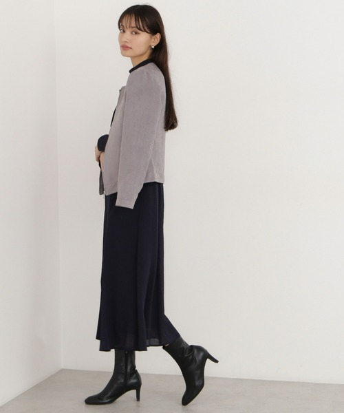 NATURAL BEAUTY BASIC（ナチュラルビューティーベーシック）の「フェイクスエードブルゾン（ブルゾン・レディース・グレー/ベージュ/ブラウン・SMALL/MEDIUM）」の14枚目の写真