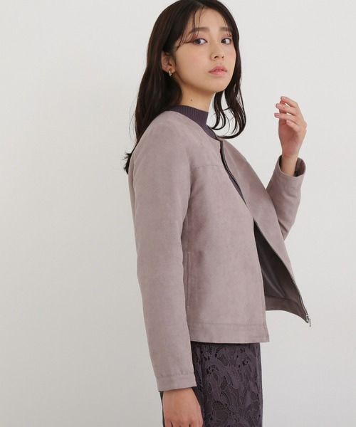 NATURAL BEAUTY BASIC（ナチュラルビューティーベーシック）の「フェイクスエードブルゾン（ブルゾン・レディース・グレー/ベージュ/ブラウン・SMALL/MEDIUM）」の18枚目の写真