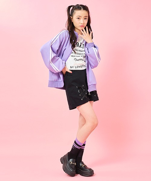 by LOVEiT（バイラビット）の「トラックジャケット（ジャージ・キッズ・ラベンダー/ブラック/ピンク・130cm/160cm/140cm/120cm/150cm）」の16枚目の写真