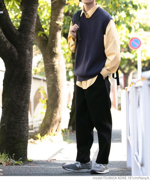 coca(coca)(コカ)の「メンズニットベスト(ベスト・メンズ・ネイビー/ブラウン/ブラック・M/L/XL)」の7枚目の写真