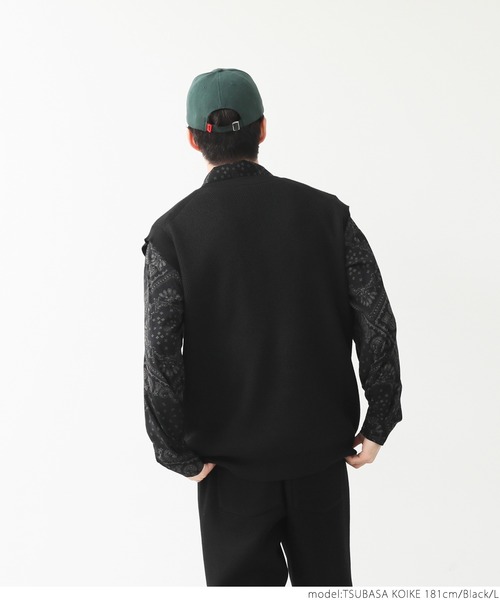 coca(coca)(コカ)の「メンズニットベスト(ベスト・メンズ・ネイビー/ブラウン/ブラック・M/L/XL)」の16枚目の写真