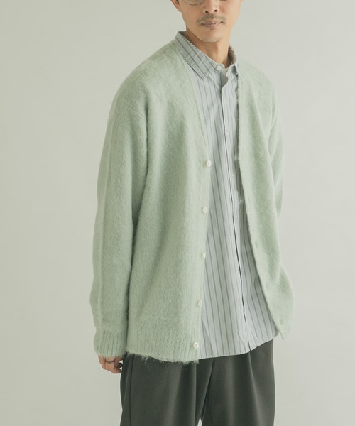 FORK&SPOON（フォークアンドスプーン）の「『ユニセックス』『WEB/一部店舗限定カラー』FORK&SPOON　モヘアニットカーディガン（カーディガン/ボレロ・メンズ・ライトブルー/グレー/ネイビー/オレンジ・4/5）」の12枚目の写真