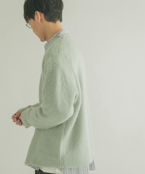 FORK&SPOON（フォークアンドスプーン）の「『ユニセックス』『WEB/一部店舗限定カラー』FORK&SPOON　モヘアニットカーディガン（カーディガン/ボレロ・メンズ・ライトブルー/グレー/ネイビー/オレンジ・4/5）」の13枚目の写真