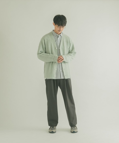 FORK&SPOON（フォークアンドスプーン）の「『ユニセックス』『WEB/一部店舗限定カラー』FORK&SPOON　モヘアニットカーディガン（カーディガン/ボレロ・メンズ・ライトブルー/グレー/ネイビー/オレンジ・4/5）」の16枚目の写真